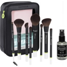 Nacario Sephora Komple Fırça Seti No-Rinse Brush Cleaner Spray - Fırça Temizleme Spreyi Hediyesiyle Birlikte