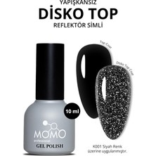 Nacario Momo Professional Kalıcı Oje Için Disko Efekt Top Coat 10 ml