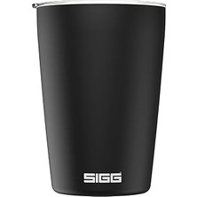 Nacario Sıgg Neso Cup Black Termos Kupa (0,3 L), Zararlı Madde Içermeyen ve Yalıtımlı Kahve Kupası, Coffee To Go Kupa, 18/8 Paslanmaz Çelik, Seramik Pure Ceram Kaplamalı
