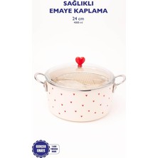 Nacario Cupid Emaye Kızartma Tenceresi/fritöz (Özel Kapaklı)