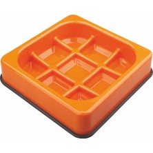 Nacario M-Pets Waffle Yavaş Yeme Mama Kabı 1500ML Orange