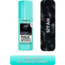 Nacario L'oreal Paris Magic Retouch Beyaz Dipleri Kapatıcı Sprey 75 ml - Siyah