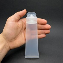 Nacario Şeffaf Boş Krem Tüpü 100ML, Fliptop Kapaklı Merhem Tüpü, Şeffaf Lipgloss Tüp 100 ml x 3 Adet