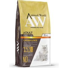 Nacario Animal World Hairball Care Tavuklu Yetişkin Kedi Maması 15 kg