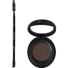 Nacario Golden Rose Eyebrow Brush - Kaş Fırçası ve Eyebrow Powder No: 106 Deep Brown - Kaş Farı Seti