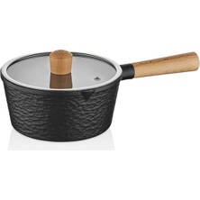 Nacario Falez Black Line Granit Döküm Sütlük 18 cm