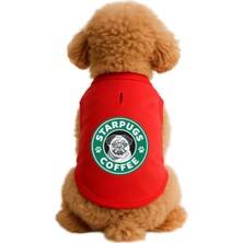Nacario Kedi ve Köpek Kıyafeti & Elbisesi Kırmızı Starpugs Atlet Xl