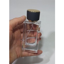 Nacario 2 Adet Cam Kolay Kapama Sprey Kolonya Parfüm Şişesi 50 ml - Boş Şişe Gold Siyah Kapaklı, PRFM-0027132