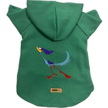 Nacario Kapişonlu Polar Sweatshirt Köpek ve Kedi Kıyafeti & Elbisesi Yeşil Road Runner S
