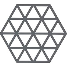 Nacario Zone Denmark Üçgen Altlık, 250 °c'ye Kadar Isıya Dayanıklı, Silikon Altlık, Tencere ve Tavalar Için Dekoratif Altlık, Bulaşık Makinesinde Yıkanabilir, 16 x 14 Cm, Gri (Soğuk Gri)