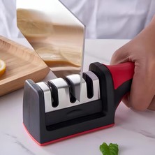 Nacario Kanji 3 Fonksiyonlu Paslanmaz Çelik Bıçak Bileyici – Elmas, Tungsten ve Seramik Bileme – Şef, Mutfak, Meyve, Çakı ve Av Bıçakları Için Ergonomik Bileme Aleti
