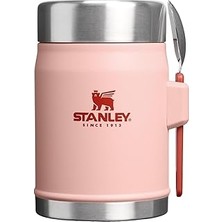 Nacario Stanley 1913 Classic Legendary Food Jar 0,4 L Kaşıklı – 7 Saat Soğuk Tutar – Bpa Içermeyen Paslanmaz Çelik Çorba Şişesi – Sızdırmaz – Bulaşık Makinesinde Yıkanabilir – Şeftali Gülü