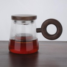 Nacario Atby Akasya Doğal Cam Kupa Demleme Çay Bitki Çayı Detoks Bardağı 550ML