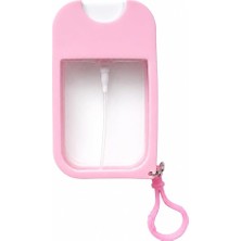 Nacario Silikon Kılıflı Sprey Şişesi 45 ml – Taşınabilir Anahtarlıklı Parfüm, Kolonya, Dezenfektan ve Oda Kokusu Dolum Şişesi (1, Soft Pembe)