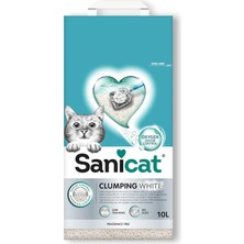 Nacario Sanicat Clumping White Topaklanan Kedi Kumu (Kokusuz) 10L