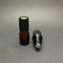 Nacario 3 ml Amber Cam Roll-On Şişe, Cam Esans Şişesi, 3cc Cam Bilyeli Şişe x 6 Adet
