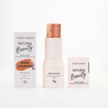 Nacario Bade Natural Highlighter & Far & Dudak Renklendirici Çok Amaçlı Stick More Champagne 01%100 Doğal