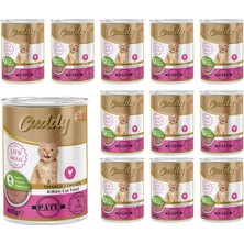 Nacario Cuddy Yavru Kedi Tavuklu Pate Yaş Mama 400 gr x 12 Adet