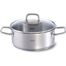 Nacario Fissler Viseo Cam Kapak Kısa Tencere 20 cm