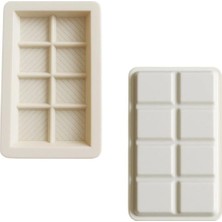 Nacario Silikon Dubai Çikolatası Kalıbı, Krem Rengi, Standart, 15X10X2,5 cm