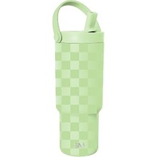 Nacario Simple Modern Kids Trek Pivot Termos 0,7 L - Lime Checkmate