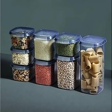 Nacario Promosyonca 8 Adet Saklama Kabı Seti, 1,77 Lt, 1,17 Lt, 0,87 Lt, 0,57 Lt Kapasiteli Mutfak Saklama Kapları