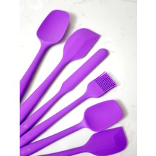 Nacario Silikon Spatula (6, Mor, M)