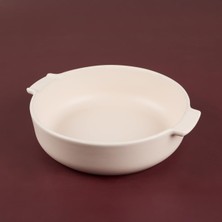 Nacario Aryıldız Elissa Yuvarlak Fırın Kabı Mat Beyaz 27 cm
