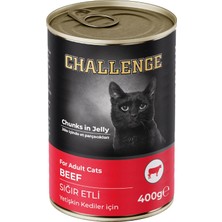 Nacario Challenge Konserve Kedi Yetişkin Sığır Etli 400 gr