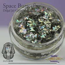 Nacario Space Butterfly - Jel Formlu Doğal Glitter