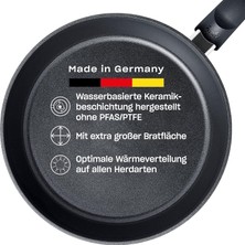 Nacario Fissler Ceratal Comfort Orbit Black Yapışmaz Tava Siyah 24 cm