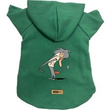 Nacario Kapişonlu Polar Sweatshirt Köpek ve Kedi Kıyafeti & Elbisesi Yeşil IR005 S