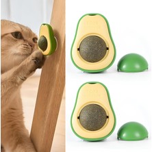 Nacario Kanji 2’li Avokado Şekilli Kedi Yalama Topu – Kedi Otu Içerikli, Yapışkanlı, Doğal, Sindirimi Destekleyen Kedi Oyuncağı