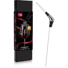 Nacario Vacu Vin Slow Pourer Şarap Dökücü, Plastik, Paslanmaz Çelik, Gümüş, Siyah, S