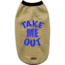 Nacario Yeni Sezon Köpek ve Kedi Kıyafeti - Açık Sarı (Taş) Take Me Out M Beden