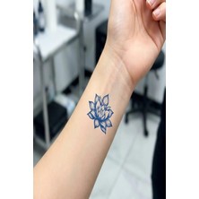 Nacario Lotus Minimal Yarı Kalıcı Geçici Dövme 1 Ay Kalıcı Yapıştırma Dövme 5x5 cm