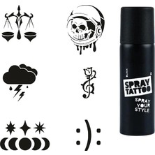 Nacario Gökyüzünün Adaleti Spray Tattoo Geçici Dövme Seti Dark Sprey Dövme Kiti