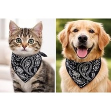 Nacario Tineke Evcil Hayvan Köpek Boyun Tasması Yakalık Önlük Fular No Siyah (Küçük 330)