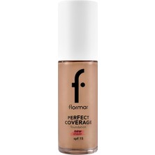 Nacario Flormar Perfect Coverage Yüksek Pigmentli & Yarı Parlak Bitişli SPF15 Fondöten - 134 Golden Honey