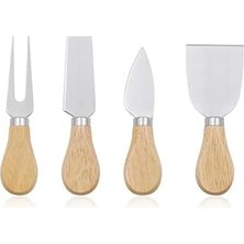 Nacario Orret Home 4’lü Mini Peynir Kesme ve Servis Seti – Ahşap Saplı Peynir Bıçakları, Sert ve Yumuşak Peynirler Için Uygun, Şık Sunum ve Atıştırmalık Servis Aleti, Mutfak ve Sofra Sunum Seti