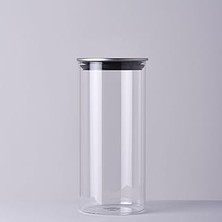 Nacario Linens Basic Cam-Metal Kapak 10X10X22 cm Kavanoz