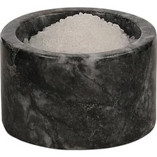 Nacario Nero Mermer Baharatlık 6X10 cm Mermer Tuzluk Biberlik Dekoratif Baharatlık Siyah