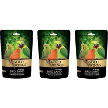 Nacario 3'lü Gold Wings Premium Kuş Kumu 250 gr