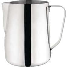 Nacario Epinox Paslanmaz Çelik Süt Potu - Kahve Potu - Pitcher Sütlük - Süt Köpürtücü - Köpürtme Kabı - 1000 ml