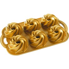Nacario Nordic Ware Pişirme Kalıbı Heritage Bundtlette Alüminyum Altın, 35,6 cm x 20,3 Cm, Nw 88077