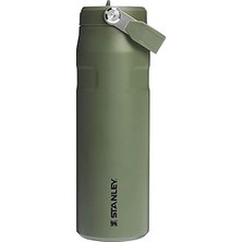 Nacario Stanley Iceflow Aerolight Flip Straw 2.0 Pipetli Su Şişesi, Haki (Dried Pine), 0.7 Litre