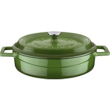 Nacario Lava Metal Dökme Demir Tencere, Yeşil, 28 cm