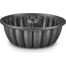 Nacario Orret Home 26 cm Granit Döküm Kek Kalıbı Yapışmaz Kaplama Eşit Isı Dağılımı Sağlayan Fırın Uyumlu Kek ve Tatlı Kalıbı (26 cm Diliml)