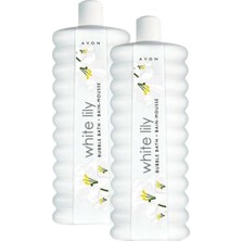 Nacario Avon White Lily Bubble Bath Mousse, 1000ML, Set Of 2