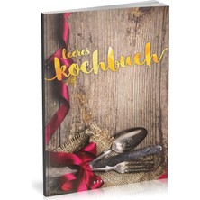 Nacario Dékokind® Leeres Kochbuch: Für Über 80 Lieblingsrezepte || Ca. A5 Softcover || Rezeptbuch Zum Selbstgestalten / Selberschreiben Mit Inhaltsverzeichnis || Motiv: Weihnachten
